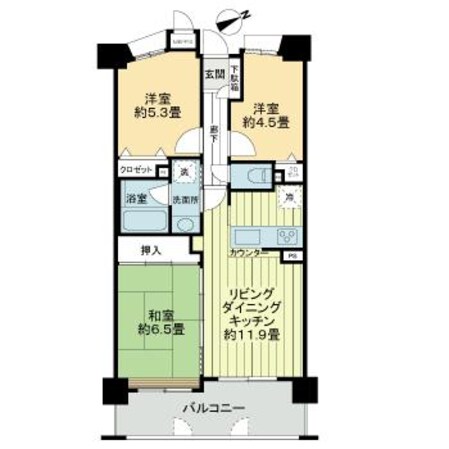 ライオンズマンション阿倍野阪南町第２の物件間取画像